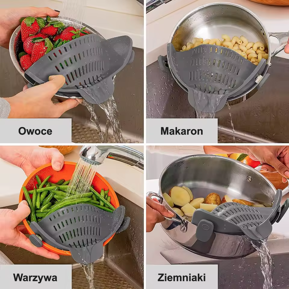 Cedzak Silikonowy Clip&Drain PRO - obrazek 5